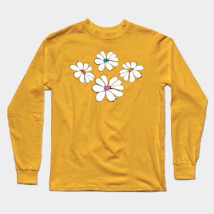 Charming Daisy Doodles: Perfect Gifts for April Birthdays and Mother's Day Long Sleeve T-Shirt